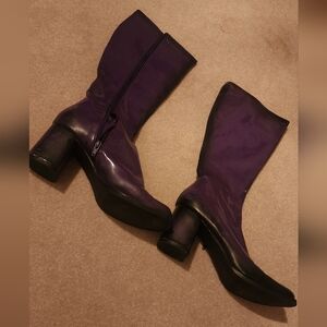 Pleaser Funtasma Purple Gogo 300 Heeled Boots (Airbrushed/Weathered)